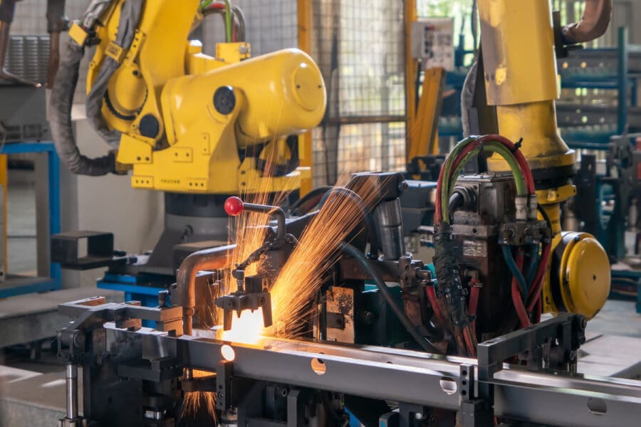 proteções sanfonadas em máquinas industriais